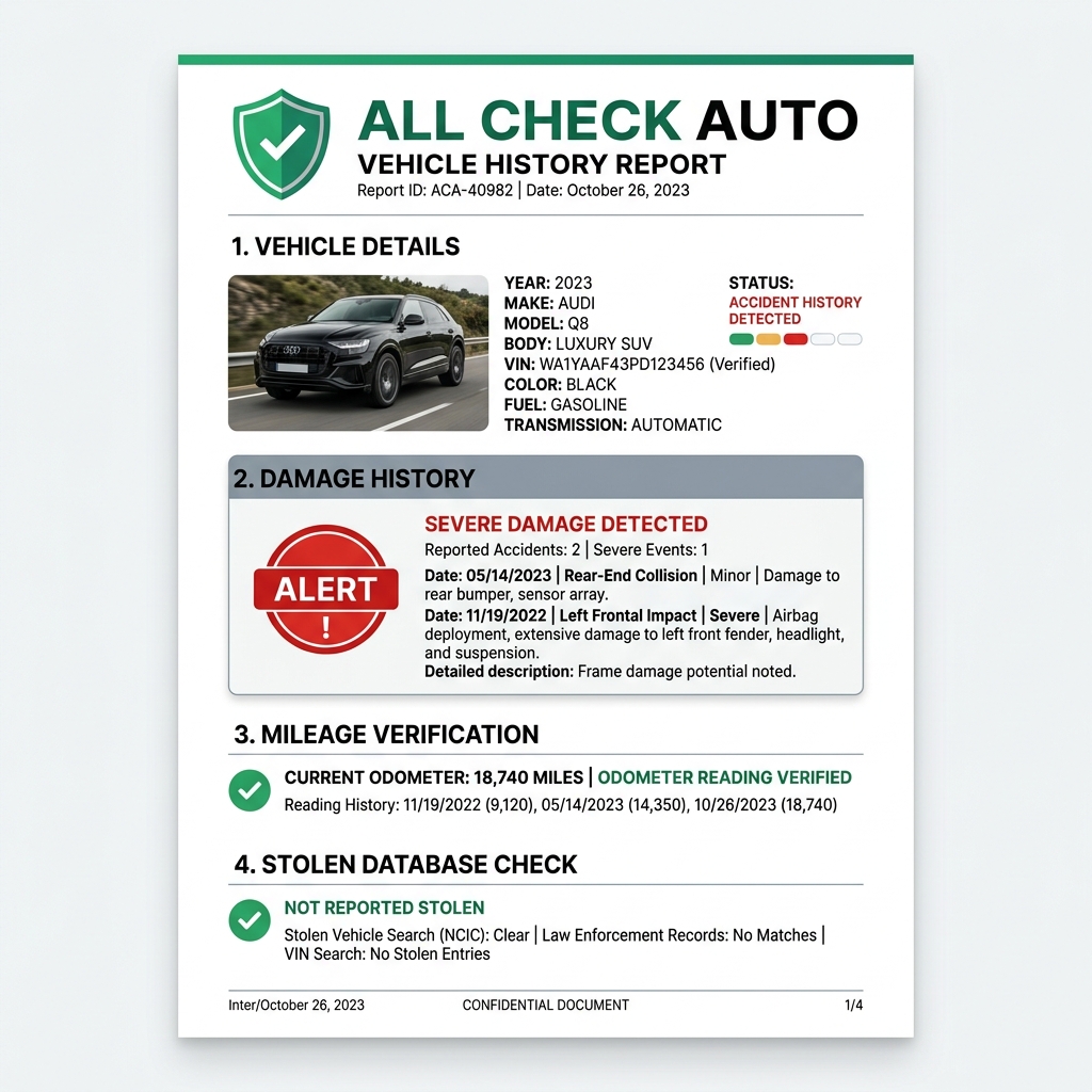 All Check Auto - Complete vehicle reg check